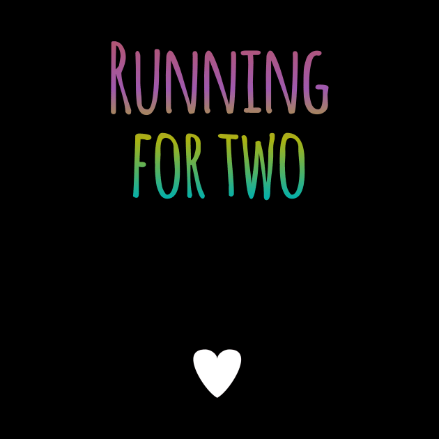 Running For Two - Pregnant Runner by PodDesignShop