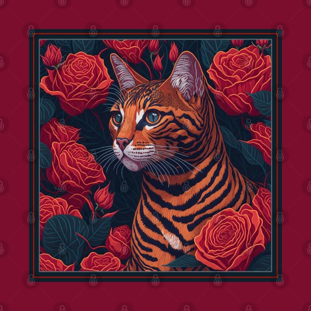 Вengal cat. Style vector (red version 2 bengal cat) by xlhombat