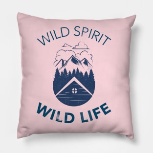 Wild Spirit, wildlife, mountain, climbing outdoor sports Pillow