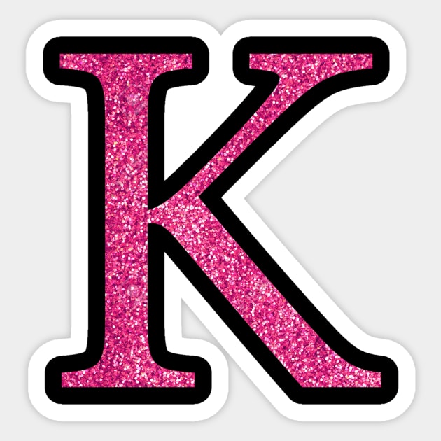 Pink K - Initial K - Sticker