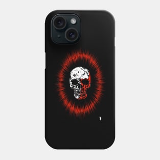 Red and white skull, Halloween Phone Case