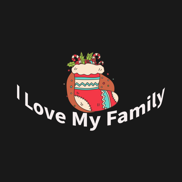 Discover I Love My Family - Christmas Family Matching - T-Shirt