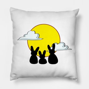 Bunny Rabbit Silhouette | Easter Pillow