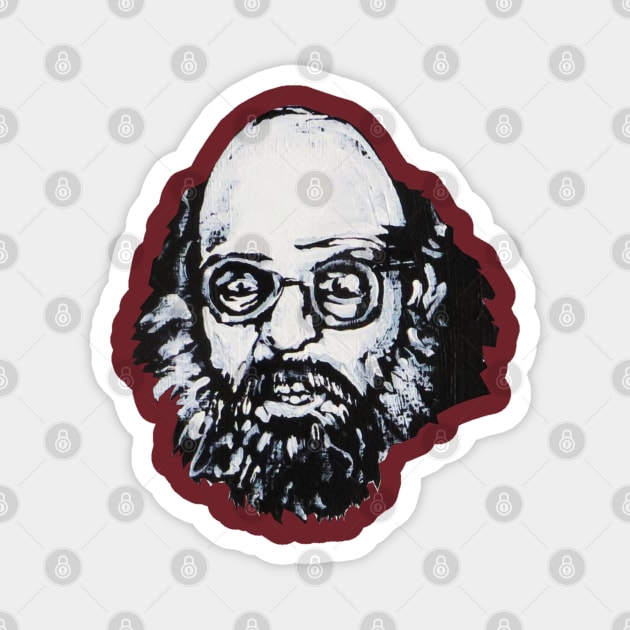 Allen Ginsberg No.3 Magnet by AndersHoberg