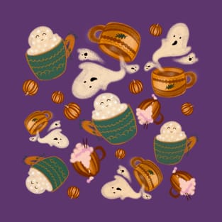 Halloween autumn print in children's drawing style T-Shirt