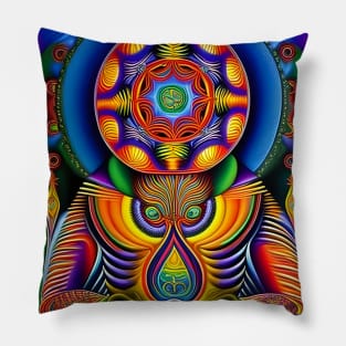 Dosed in the Machine (19) - Trippy Psychedelic Art Pillow
