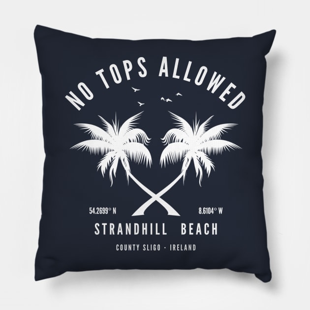 Strandhill, County Sligo - Beaches in Ireland, Beach Lovers White Pillow by Eire