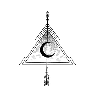 Geometric Moon Design T-Shirt