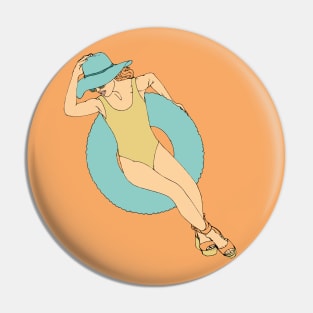 woman chilling on the water Pin