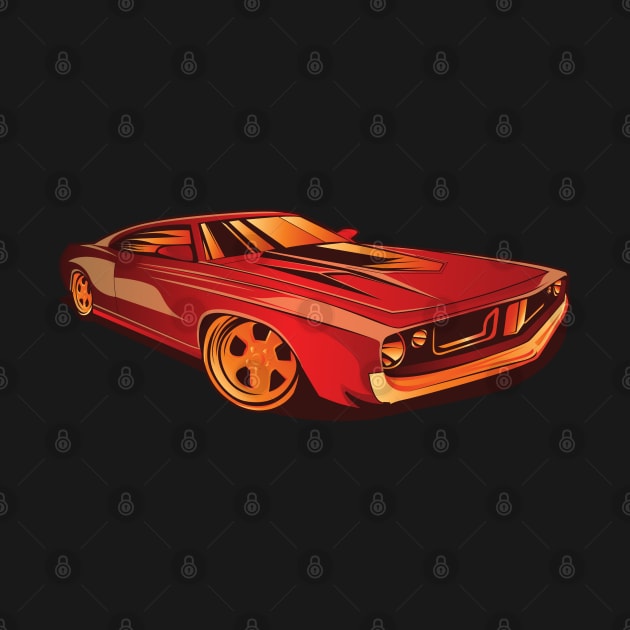 Barracuda 1970 - Orange by Den Vector