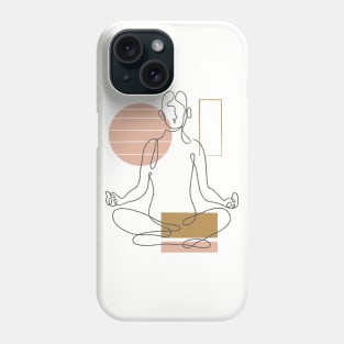 Abstract Modern Yoga Pose Phone Case