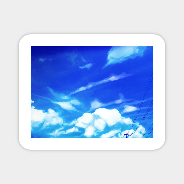 Bright Blue Sky Magnet by saradaboru