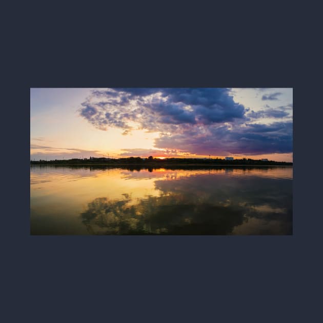 sunset reflection pano by psychoshadow