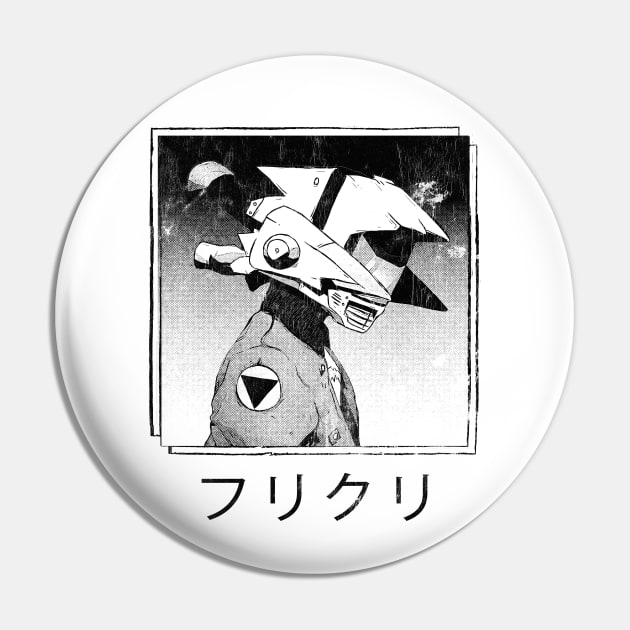 ---- Canti (FLCL) --- Vintage Faded Aesthetic Pin by unknown_pleasures