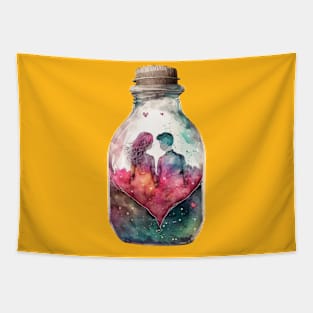 Bottle Couple Tapestry