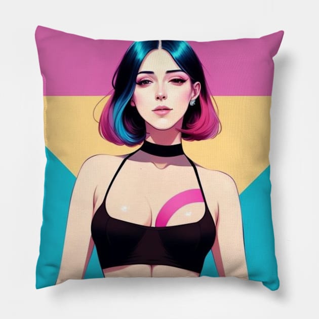 Pan Flag personification Pillow by BarracudApps