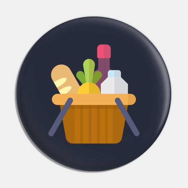 Groceries flat illustration design Pin by andribrnd