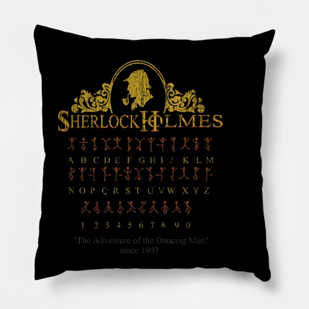 Sherlock Holmes Dancing Men Pillow by vender