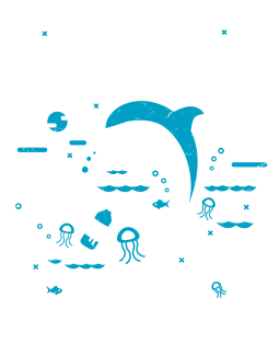 Save The Ocean Stop The Pollution Dolphin Magnet