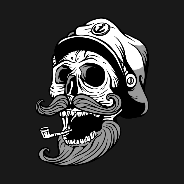 Laughing Skeleton Sea Captain by SLAG_Creative