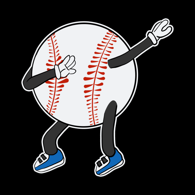 Dabbing Baseball by Foxxy Merch