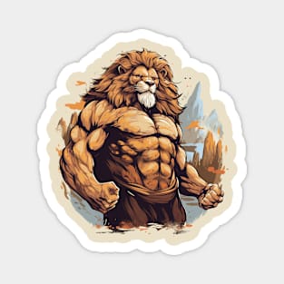 lion bodybuilder Magnet