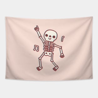 Funny Dancing Skeleton 3D Anaglyph Style Tapestry