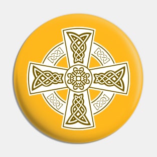 Celtic High Cross Decorative Knotwork 4 Pin