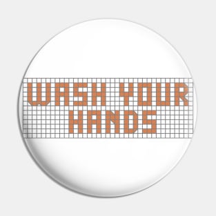 Science and health: Wash your hands (orange tile letters) Pin