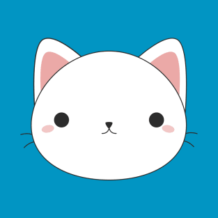Kawaii cute white cat t-shirt T-Shirt