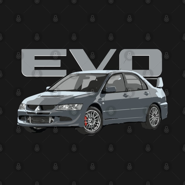 graphite grey mitsubishi evo 8 by cowtown_cowboy