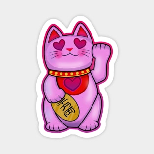 Romantic Maneki Neko Lucky Cat Magnet