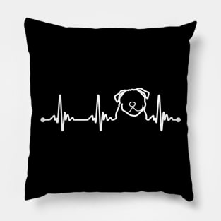 Pug Puppy Heartbeat Pillow