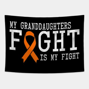 Leukemia Cancer Awareness Shirt Gift Granddaughter Tapestry