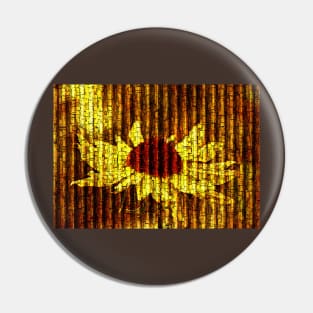 Textured Vintage Golden Sunflower Pin