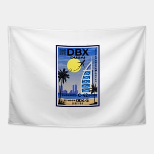 Dubai International Airport Code United Arab Emirates Boarding Pass DBX Tapestry