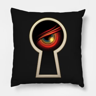 Evil Demonic Eye Looking Pillow