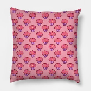 Pink Cupcake Pattern Pillow