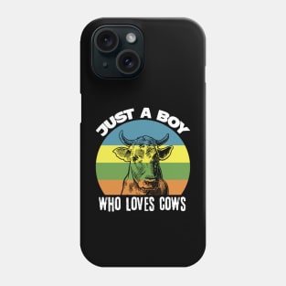 Just A Boy Who Loves Cows Phone Case