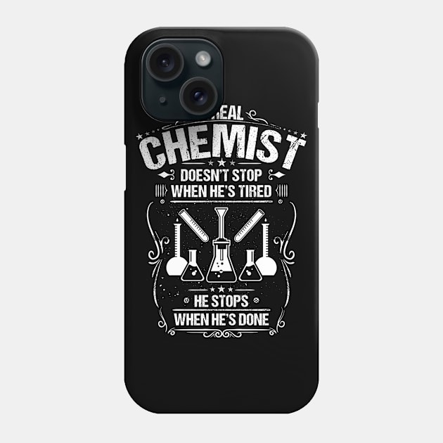 Chemist Chemistry Tired Done Chemical Worker Gift Phone Case by Krautshirts