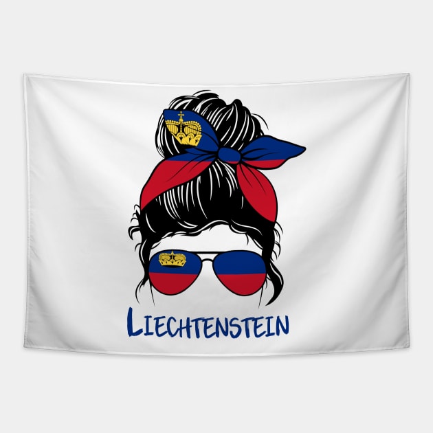 Liechtenstein girl, Liechtenstein Flag, Liechtenstein gift heritage,  Liechtensteiner girlfriend, Tapestry by JayD World