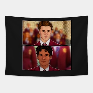 Young Royals Wilhelm and Simon season 2 final drawing Tapestry