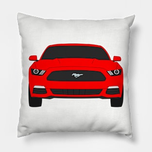 Ford Mustang Front End Race Red Pillow