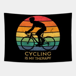 Cycling is my therapy Tapestry