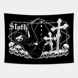 7 sins: Goth Sloth Tapestry