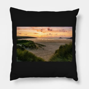 Crantock Sunset in the Dunes Pillow