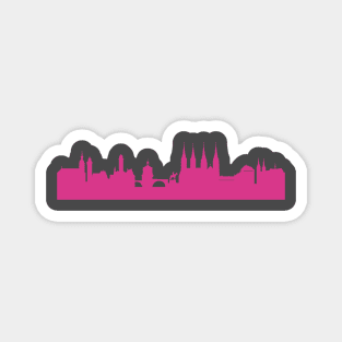 Bamberg skyline pink Magnet