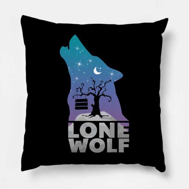 Lone wolf Pillow by Boss creative
