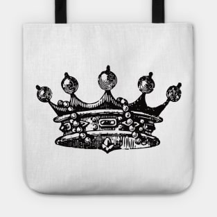 Royal Crown | Vintage Crown | Black and White | Tote