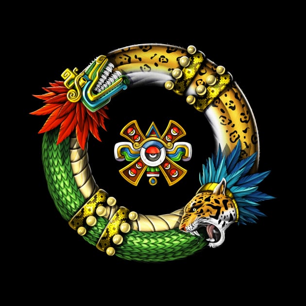 Aztec Quetzalcoatl Jaguar by underheaven
